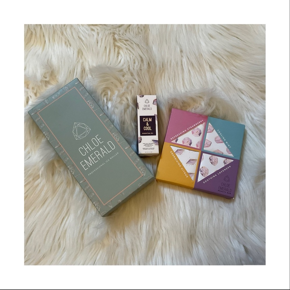 Chloe Emerald New in Box Bundle - Ice Roller - Beauty Bar - Essential Oil